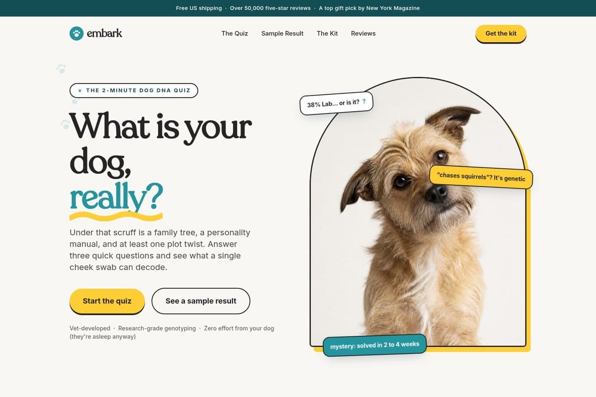 A campaign page made with Vorly: the concept, the ad, and the page the ad lands on