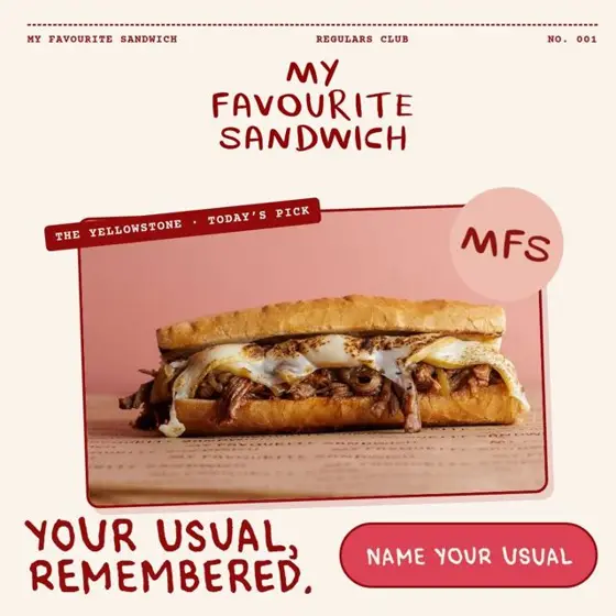 My Favourite Sandwich ad, Your usual, remembered
