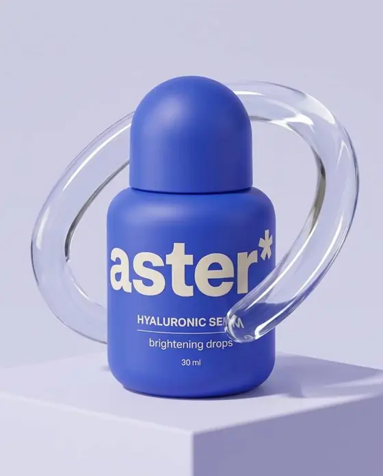 aster* ad: the hyaluronic serum with a glass ring