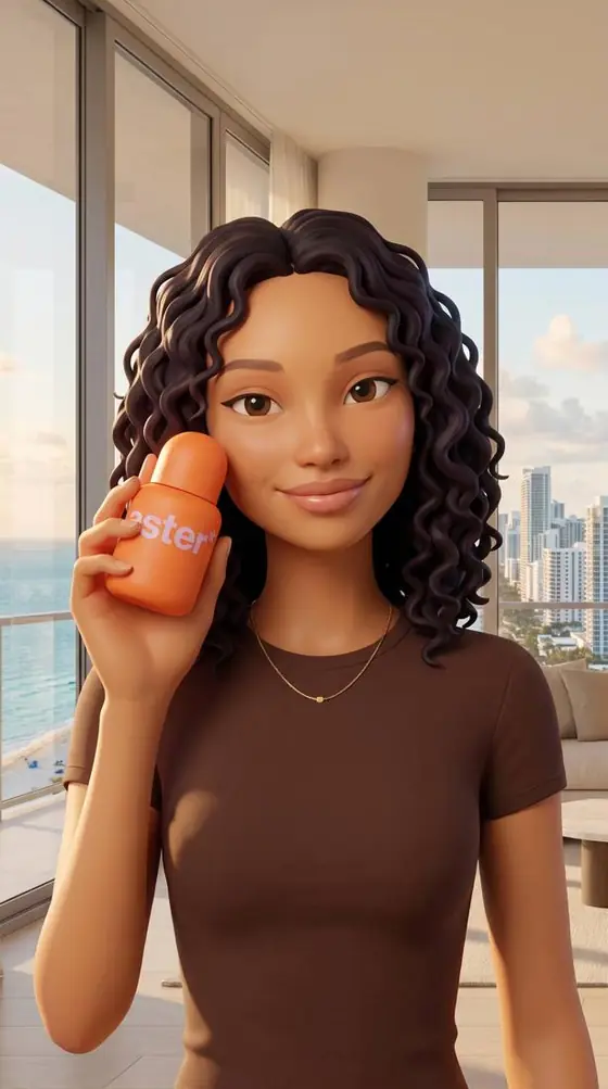 aster* ad, portrait: an animated character with the serum