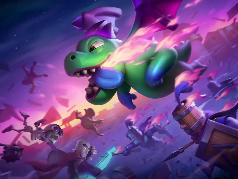 Video still, variant A: the dragon bursting out of the portal