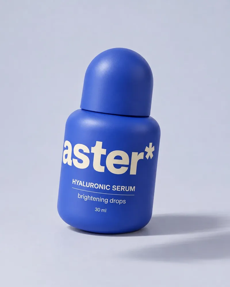 Example artwork for AI Packshot orbit: The bottle alone on a clean blue-grey set