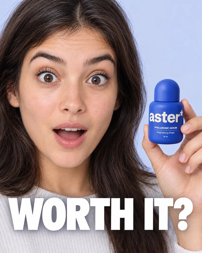 Example artwork for AI Thumbnail: A thumbnail with a surprised face, the bottle and the title Worth it?