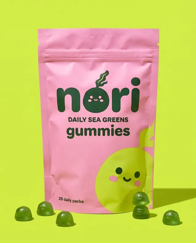 nori ad: the gummies pouch on lime