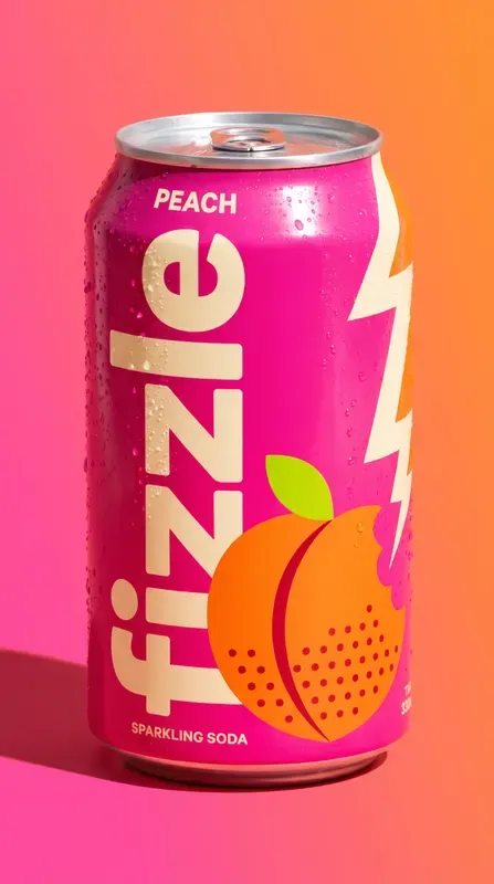 Fizzle ad: the peach can