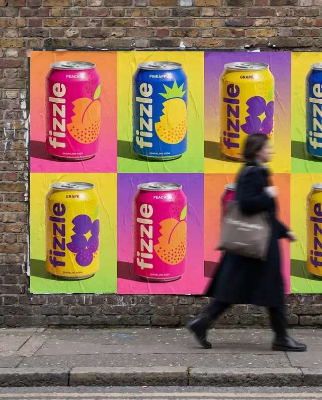 Video still: Fizzle posters on a city wall